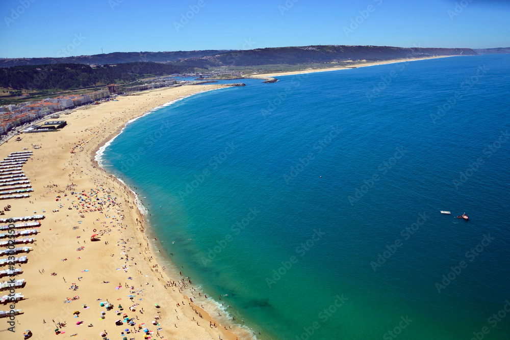 Coastline of Nazare in Portugal