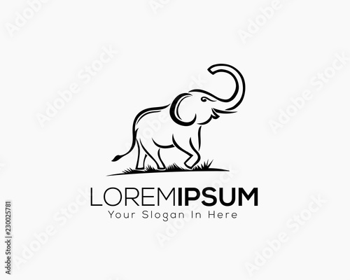 walking elephant logo art design inspiration