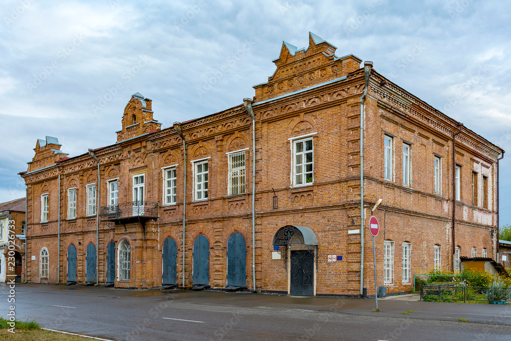 Biysk, an ancient building in the historic center of the city