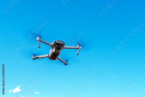 Aerial drone under sky background © gui yong nian