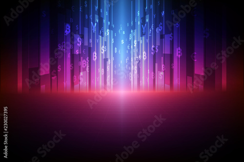 Money transfer. Global Currency. Stock Exchange. Stock vector illustration.