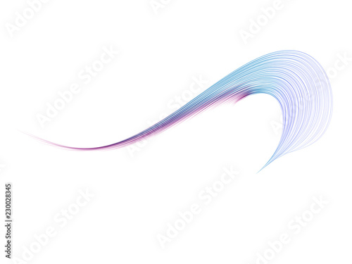 Abstract colorful curved lines stroke isolated on white background for vector illustration design element