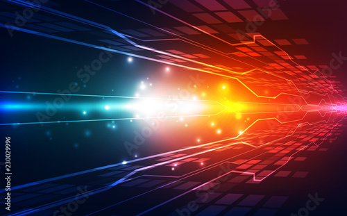 Vector Abstract futuristic high speed, Illustration high digital technology colorful background concept
