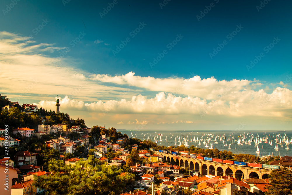Fototapeta premium The Barcolana regatta in the gulf of Trieste