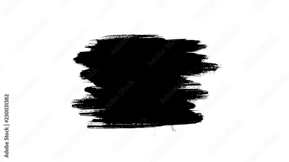Animated drawing brush. Abstract hand painted element. Three versions with three colors on a white background