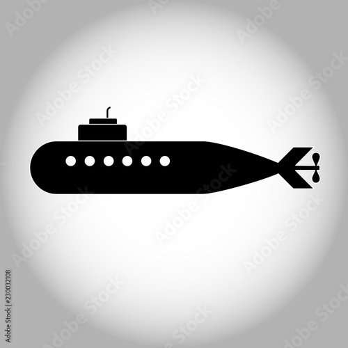 military submarine Icon vector Eps10