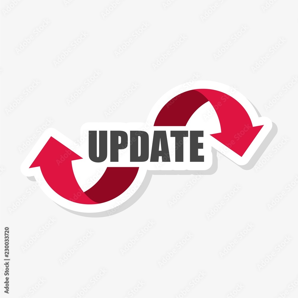 Update Software sticker or logo, Concept meaning replacing program with a newer version of same product Update Software sticker or logo, Concept meaning replacing program with a newer version of same product