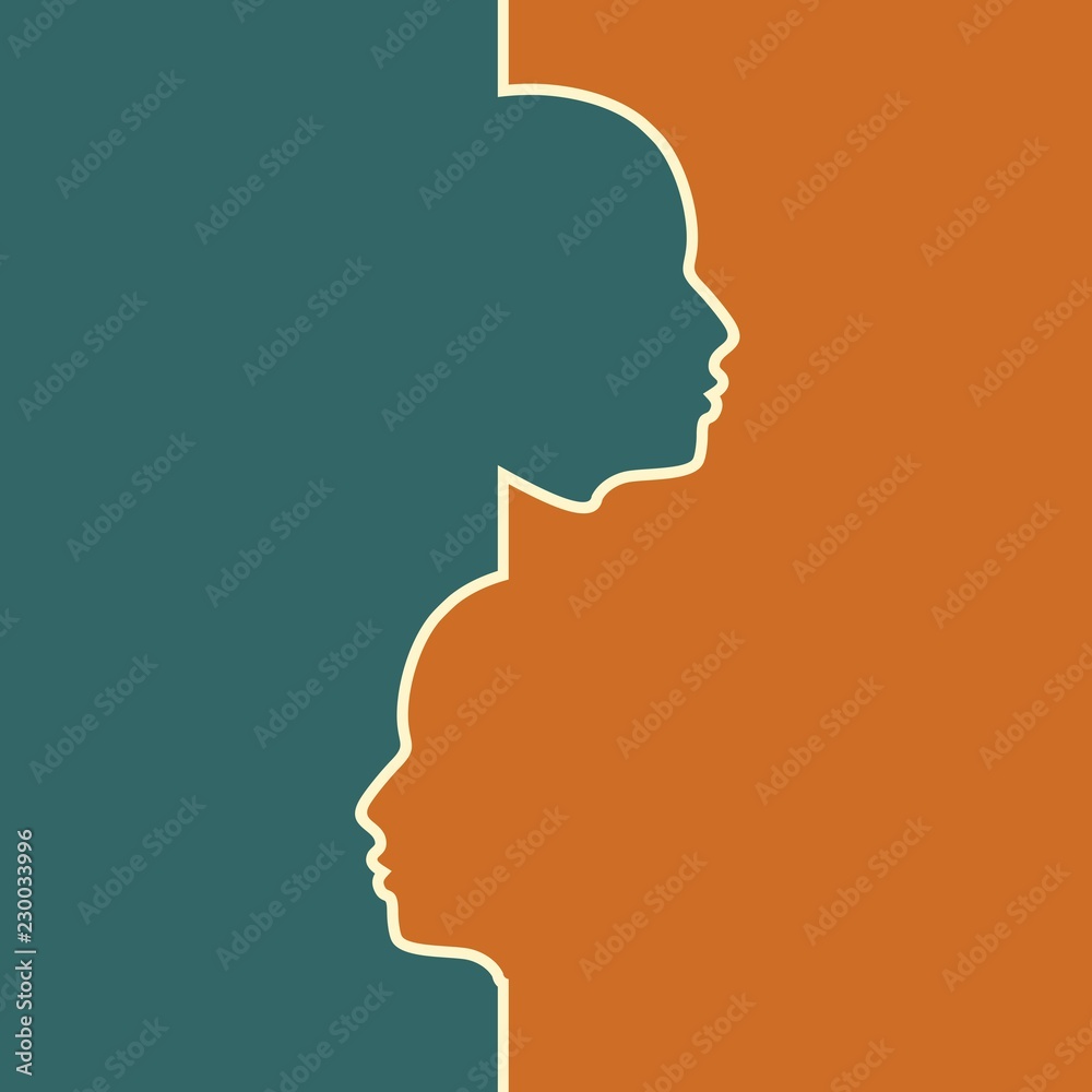Abstract people icons. Diversity between humans metaphor. Field for text Abstract people icons. Diversity between humans metaphor. Field for text