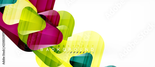 Glass triangles modern geometric composition, abstract background