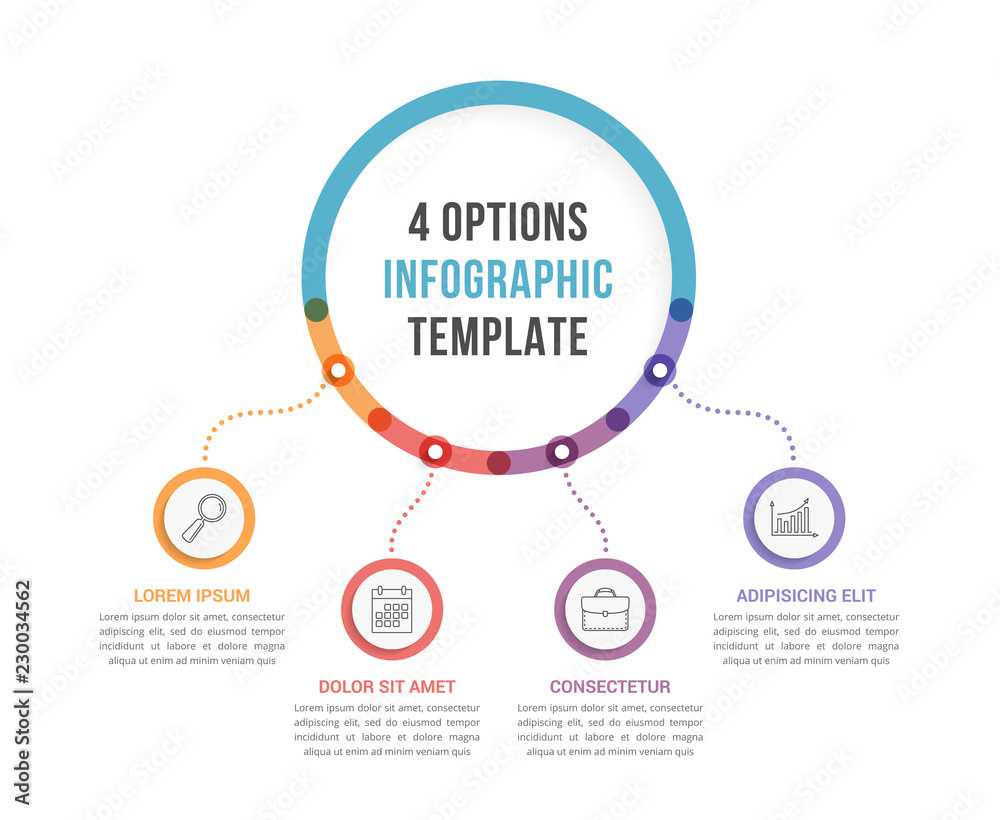 Infographic Template with Four Options