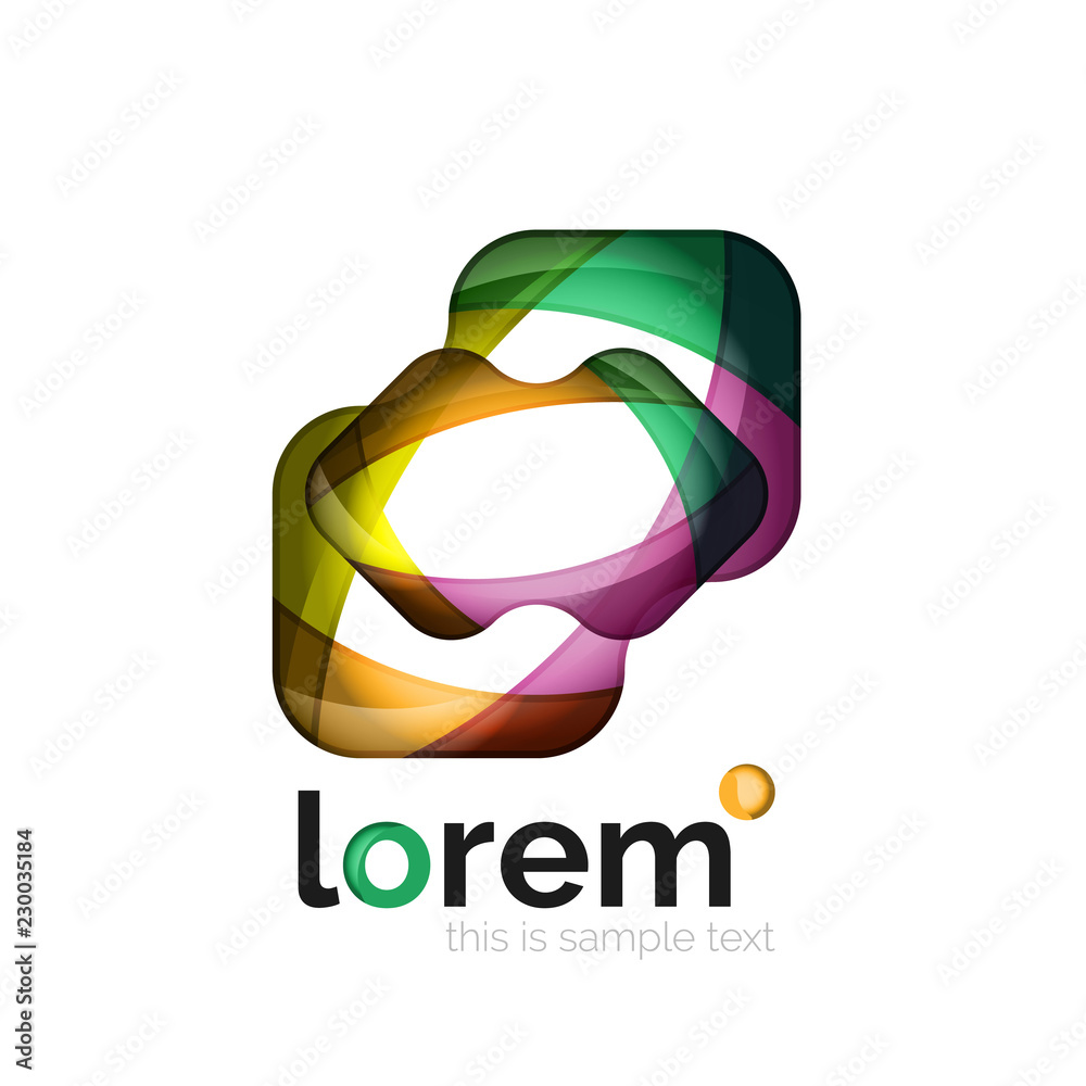 Geometric convergence vector business icon Geometric convergence vector business icon