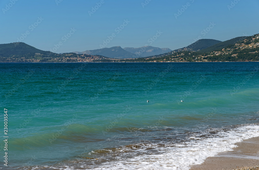 Beach in Hyeres coast