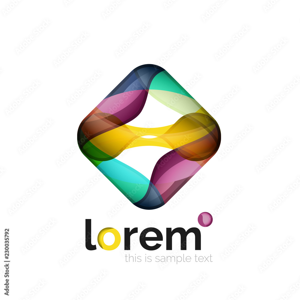 Geometric convergence vector business icon Geometric convergence vector business icon