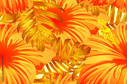 Orange exotic pattern.