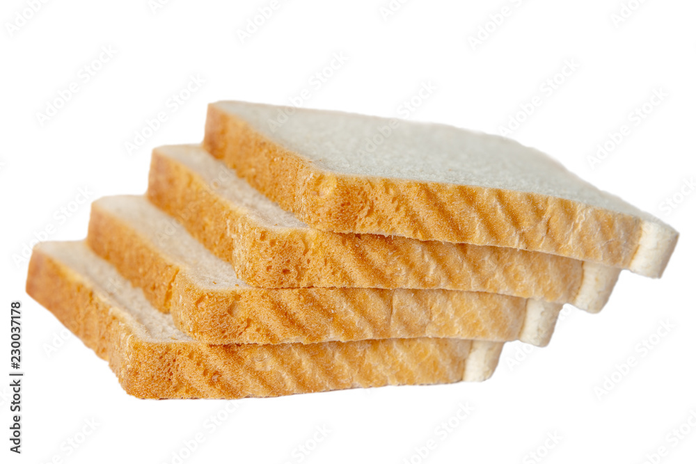 Sliced bread isolated on white. Sliced bread isolated on white.