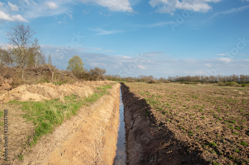 New perfect agricultural ditch.