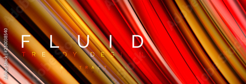 Mixing color waves on black, liquid flowing shapes