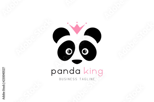 King panda logo design.