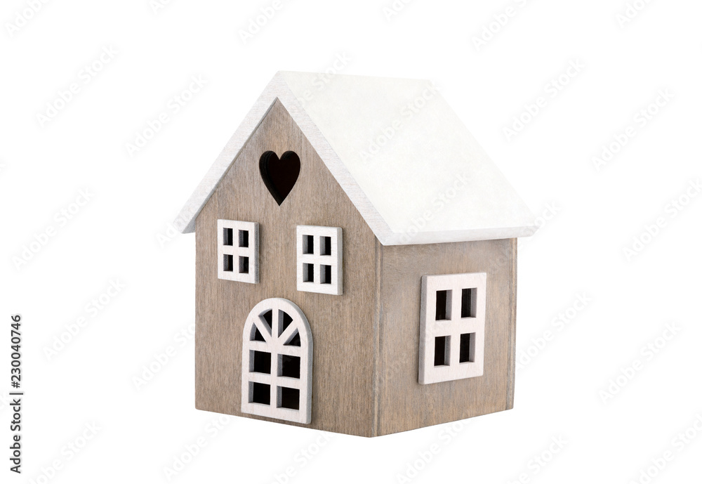 Small wooden house isolated on white with clipping path Small wooden house isolated on white with clipping path