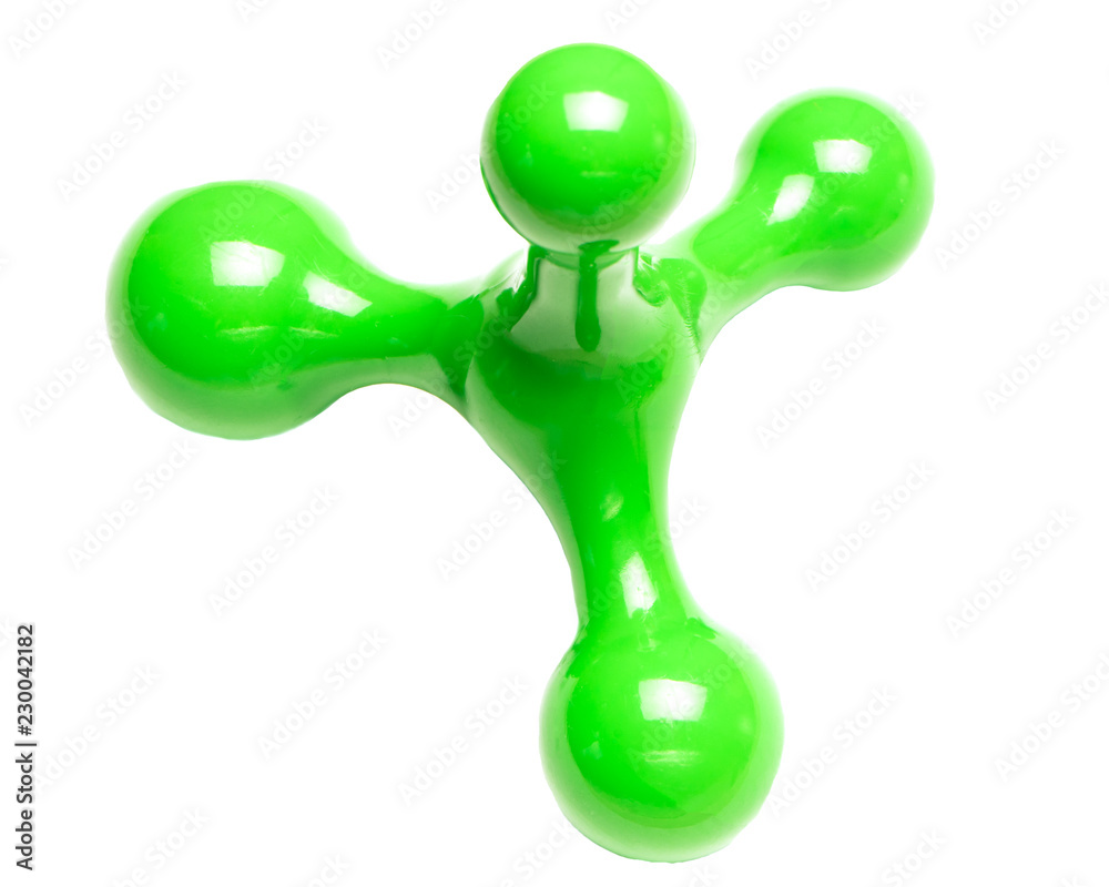 Hand held green plastic spa massager isolated on white background Hand held green plastic spa massager isolated on white background