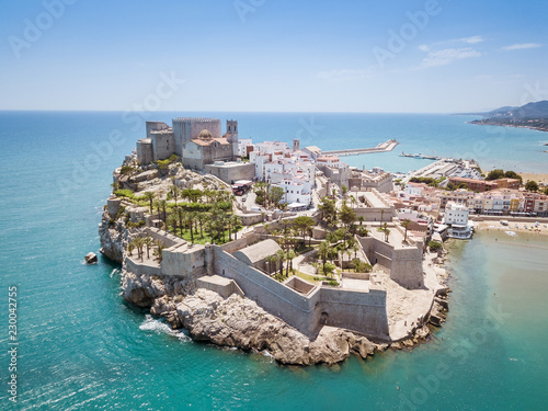 Vista aerea de Peñíscola. provincia de Castellón. España