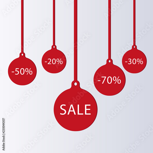 christmas sale tags