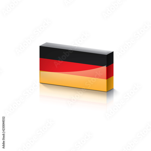Germany flag, vector illustration on a white background
