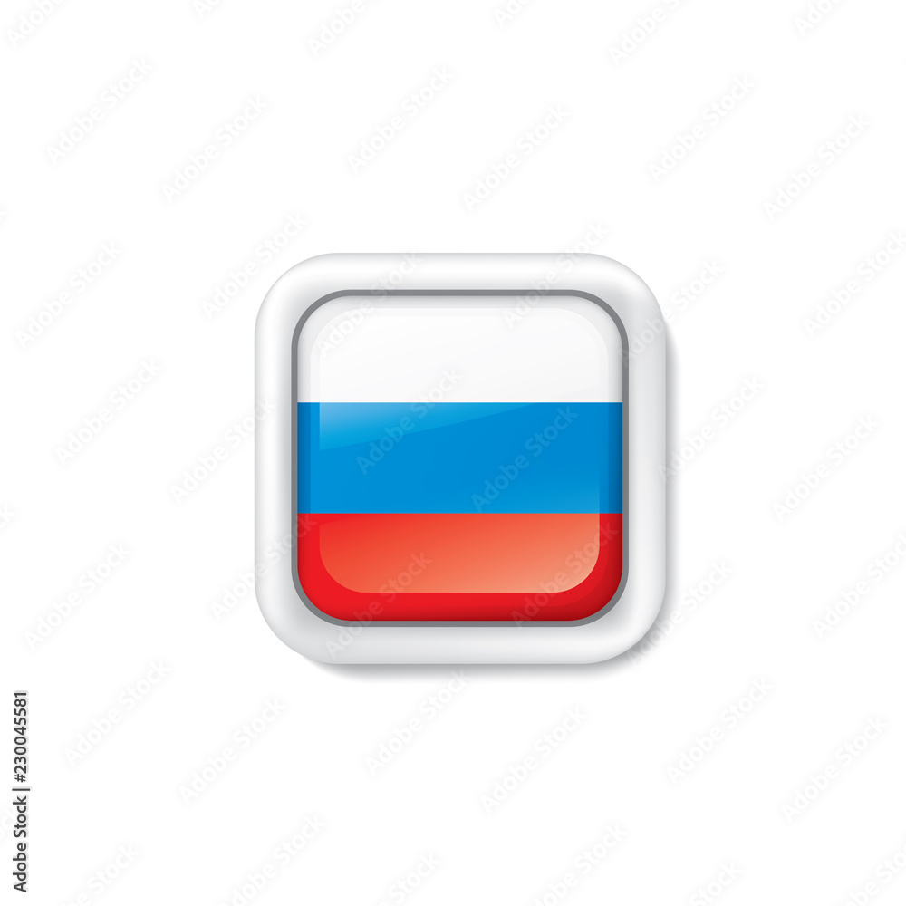 Russia flag, vector illustration on a white background Russia flag, vector illustration on a white background
