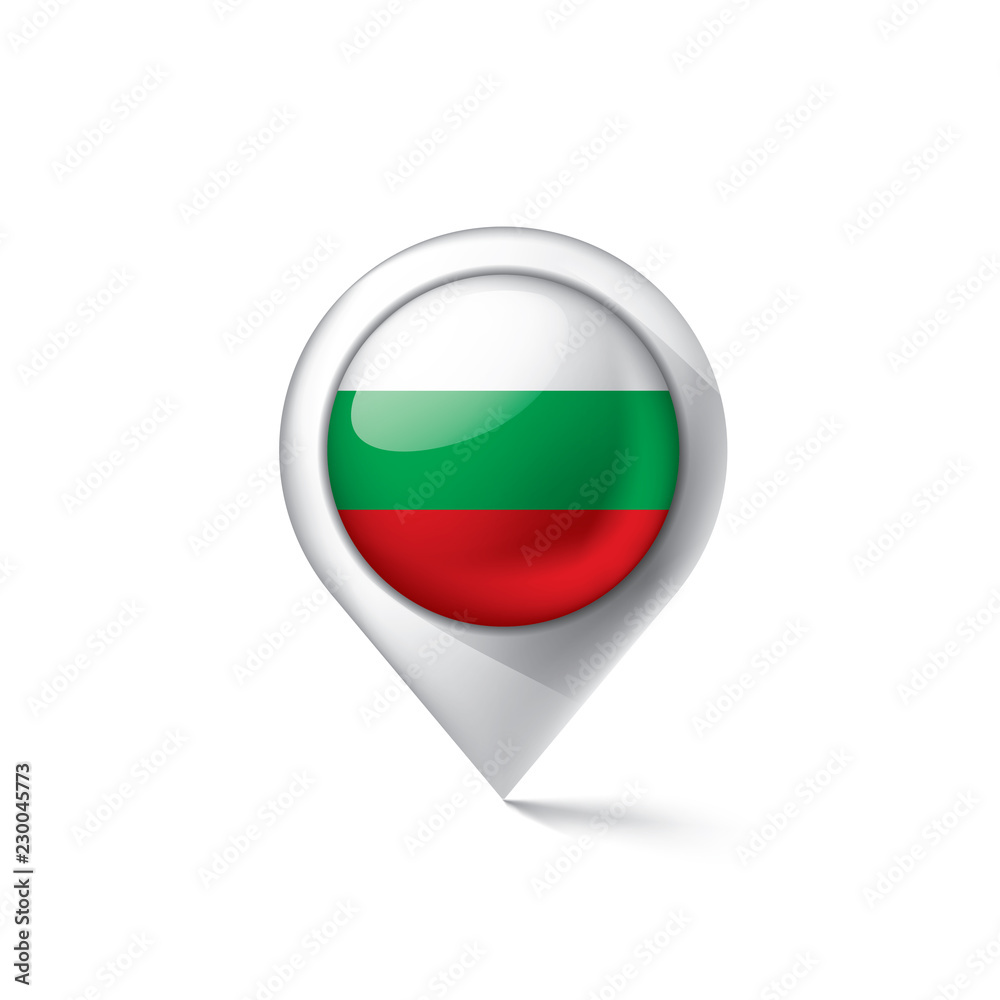Bulgaria flag, vector illustration on a white background Bulgaria flag, vector illustration on a white background