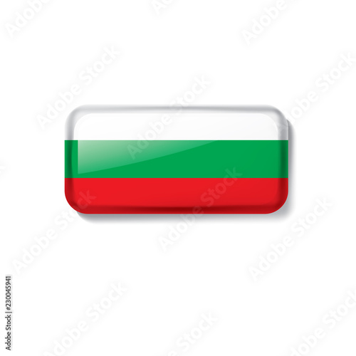 Bulgaria flag, vector illustration on a white background
