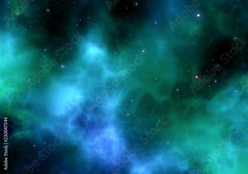 Starry Nebula Colorful Outer Space background illustration