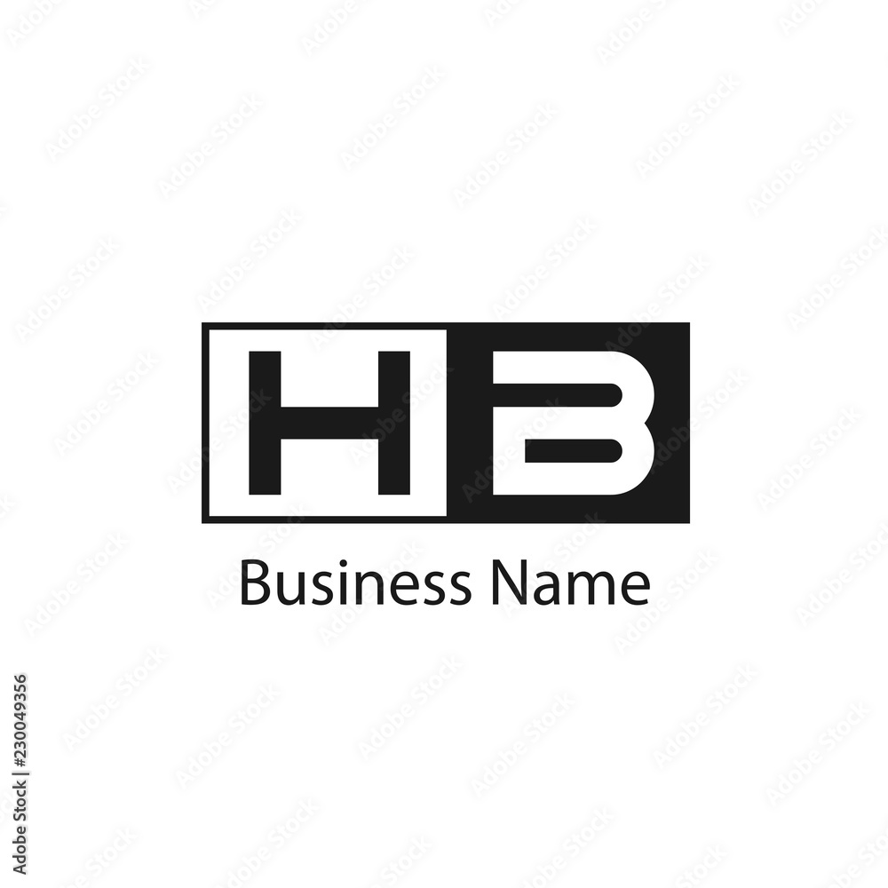 Fototapeta premium Initial Letter HB Logo Template Design