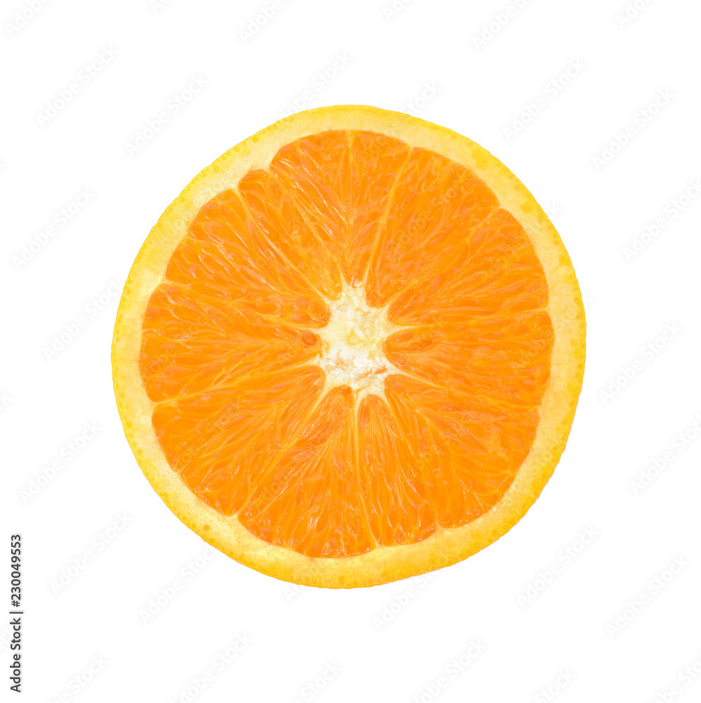 Orange slice isolated on white background. clipping path. Orange slice isolated on white background. clipping path.