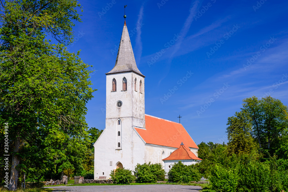 Sightseeing of Hiiumaa island. Puhalepa Church is a popular landmark, Hiiumaa island, Estonia