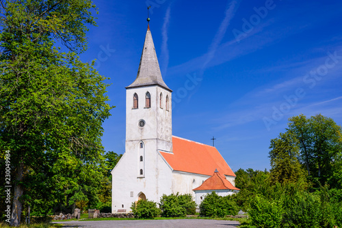 Sightseeing of Hiiumaa island. Puhalepa Church is a popular landmark, Hiiumaa island, Estonia
