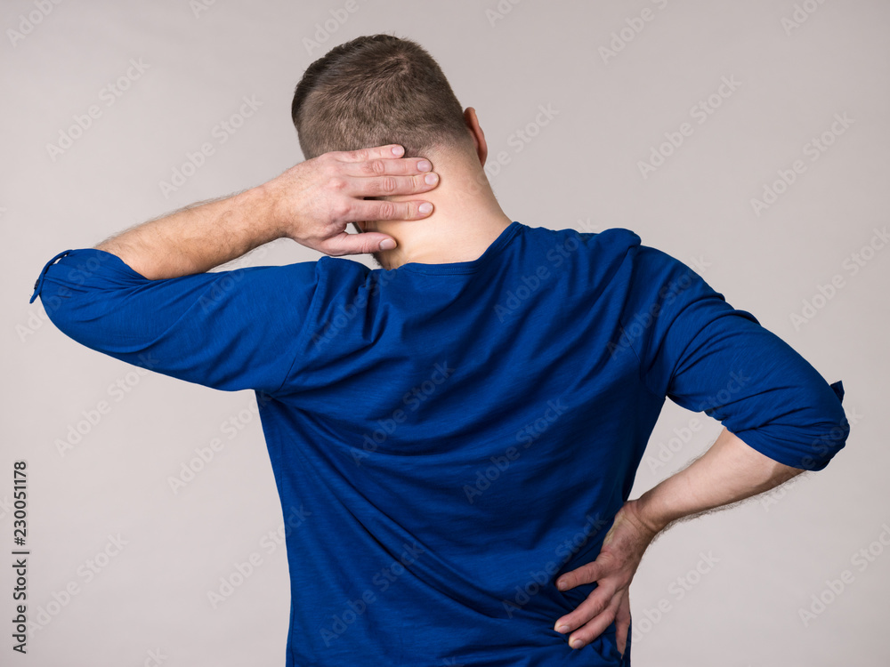 Man having neck ache Man having neck ache