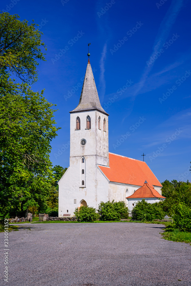 Sightseeing of Hiiumaa island. Puhalepa Church is a popular landmark, Hiiumaa island, Estonia