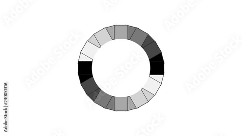 loading.
Icon of circle rotating in progress clockwise on white background