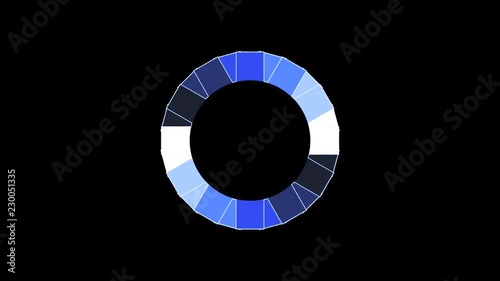 loading.
Icon of blue circle rotating in progress clockwise on black background
