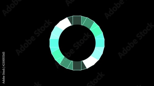 loading.
Icon of green and blue circle rotating in progress clockwise on black background