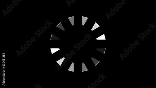 loading.
Icon of black white circle rotating in progress clockwise on black background