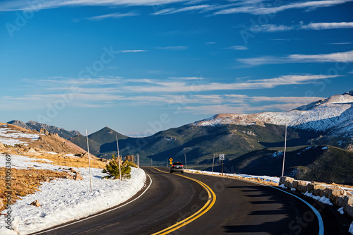 Highway in alpine tundra. Rocky Mountain National Park in Colorado. © haveseen