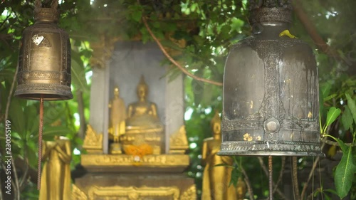 Bells Hanging in Buddhist Temple - Wat Saket in Bangkok, Thailand