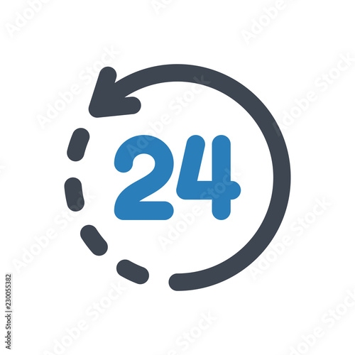 24 Hours Support Icon