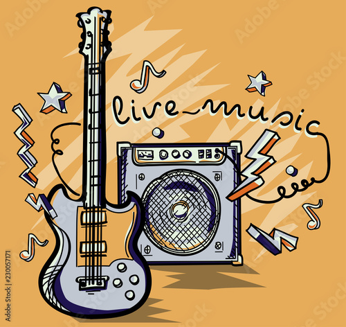Guitar and amplifier live music design