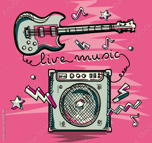 Guitar and amplifier live music design