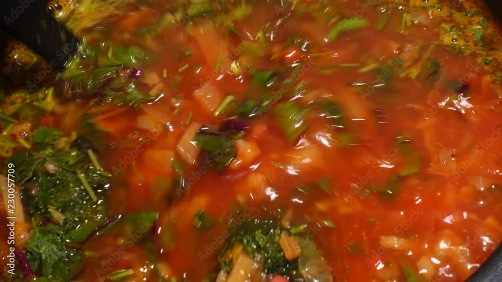Process of cooking soup. Process of cooking soup.
