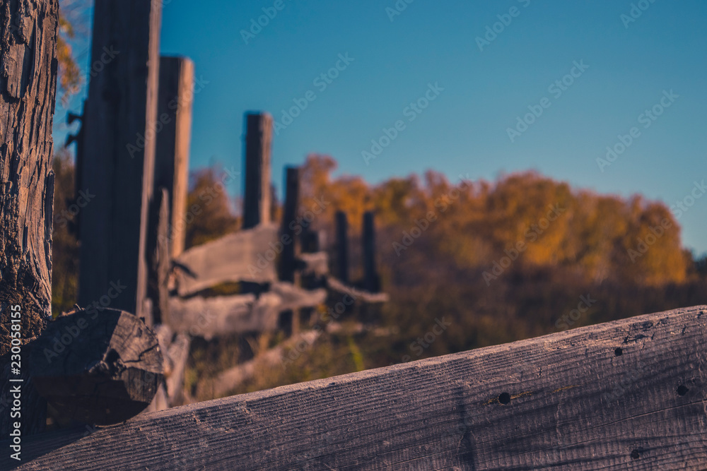 Autumn mountain forest landscape with roads and rivers Autumn mountain forest landscape with roads and rivers