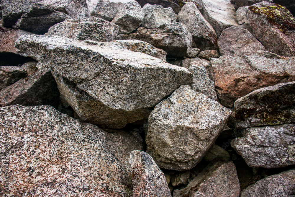 collapse of gray stones