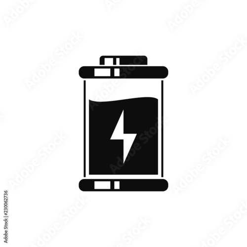 battery icon vector EPS 10, abstract sign charger flat design,  illustration modern isolated badge for website or app - stock info graphics